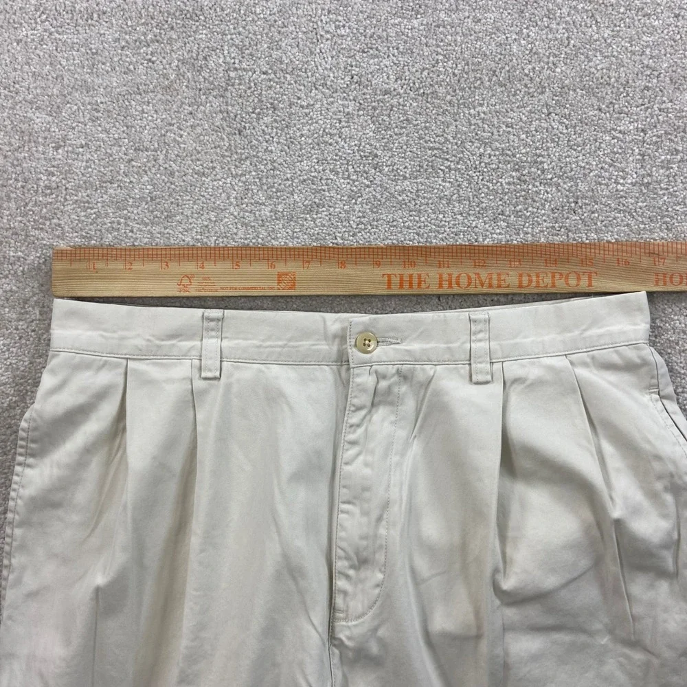 Polo Ralph Lauren Hammond Pant Men 33x30 Tan Beige Pleated Cuffed Chinos